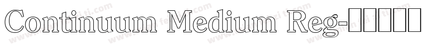 Continuum Medium Reg字体转换